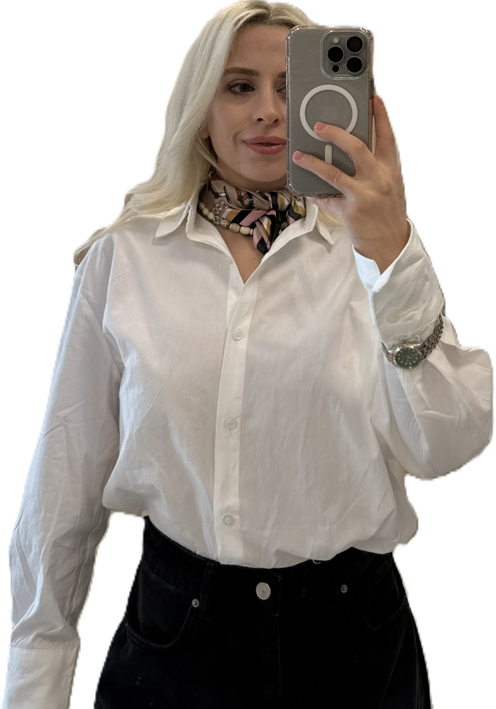 Beyaz Poplin Gömlek